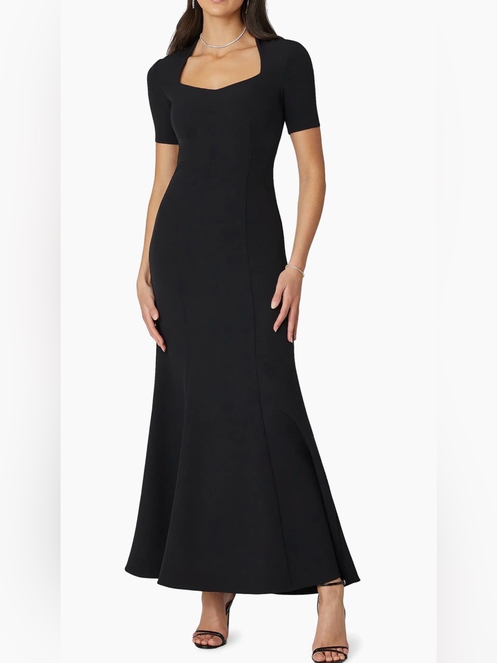 Shoshanna Elie Crepe Short-Sleeve Gown size 8